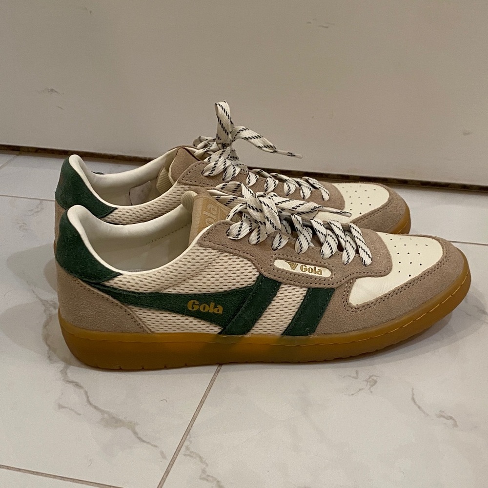 Gola Women's Viper Green and Cream Sneakers